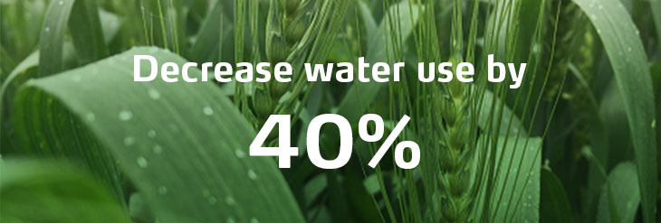 Decrease water use by 40%
